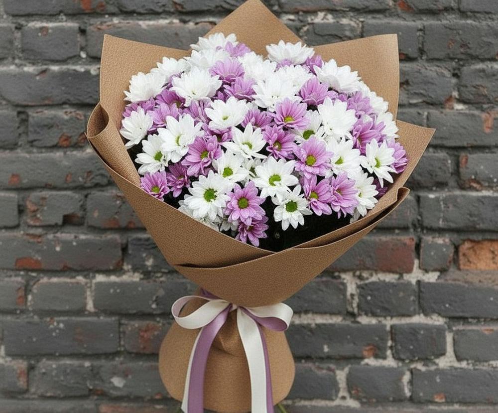Букет цветов из: Хризантемы в Касторное