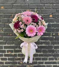Букет цветов из:  Герберы и Хризантемы #REPLACE_PRED# Касторное