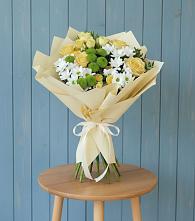 Букет цветов из:  Хризантемы и Розы #REPLACE_PRED# Касторное