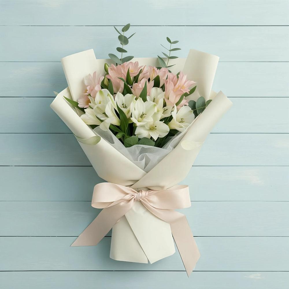 Букет цветов из: Альстромерии в Касторное