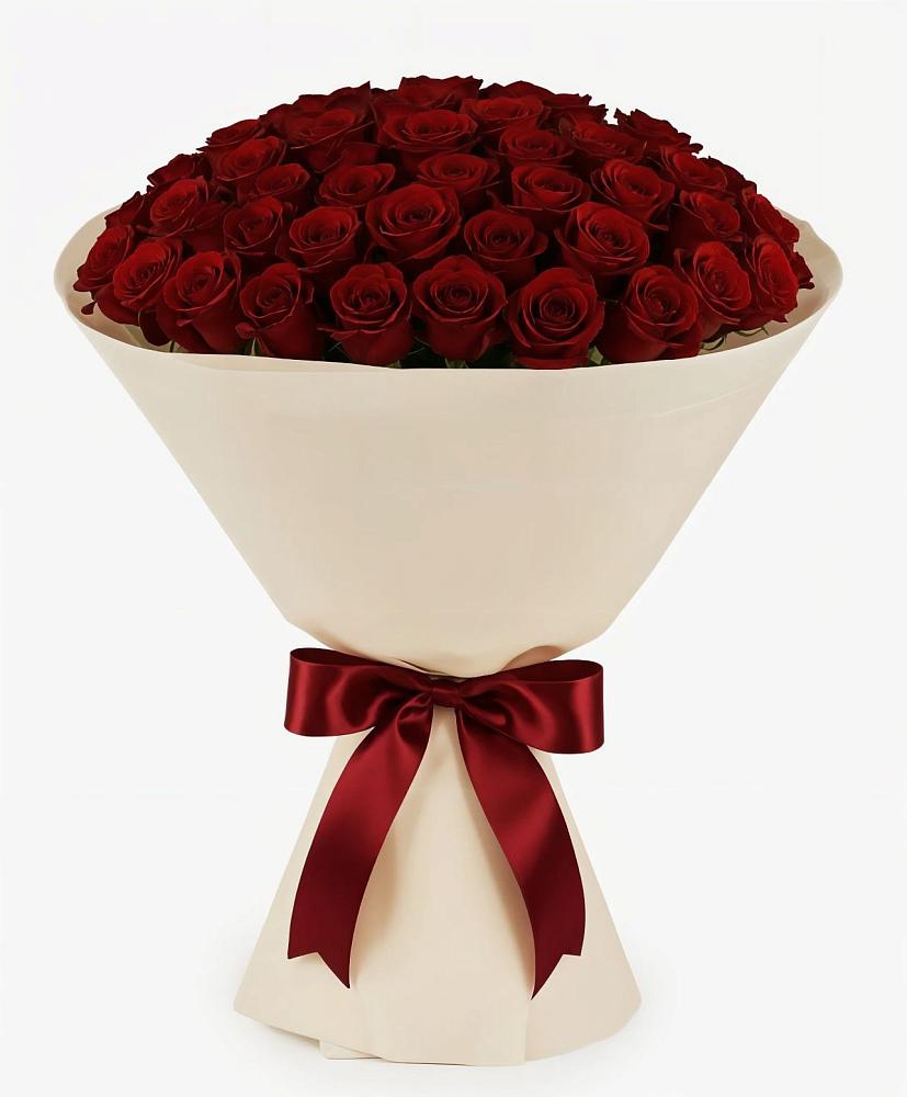 Букет 101 Бордовая роза Блэк Бакарра в Касторное